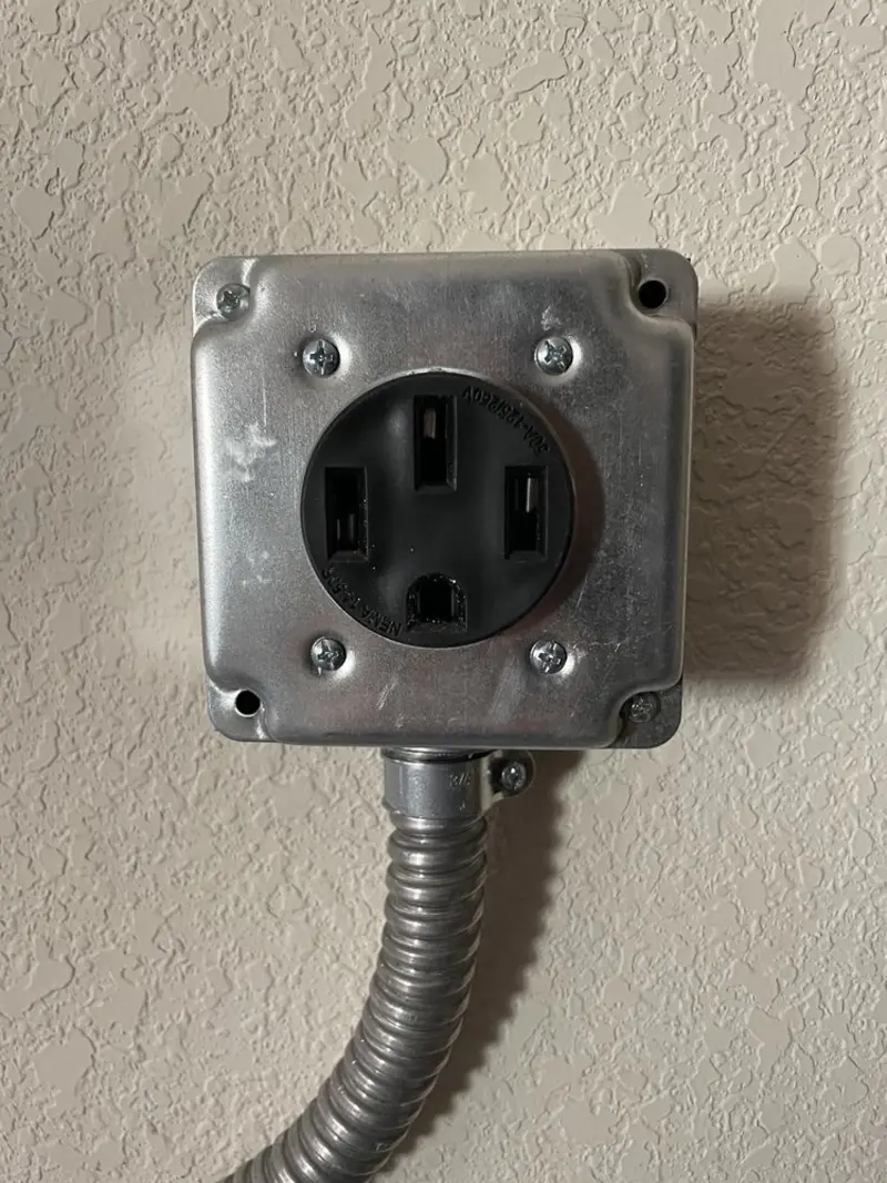 NEMA 14-50 outlet installed for Electrical Panel Upgrade in Robeson